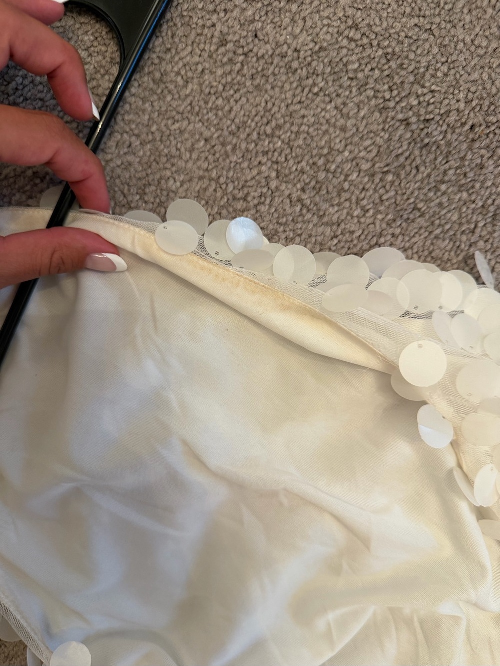 Vera white Payette mini Dress - Picture 5 of 9